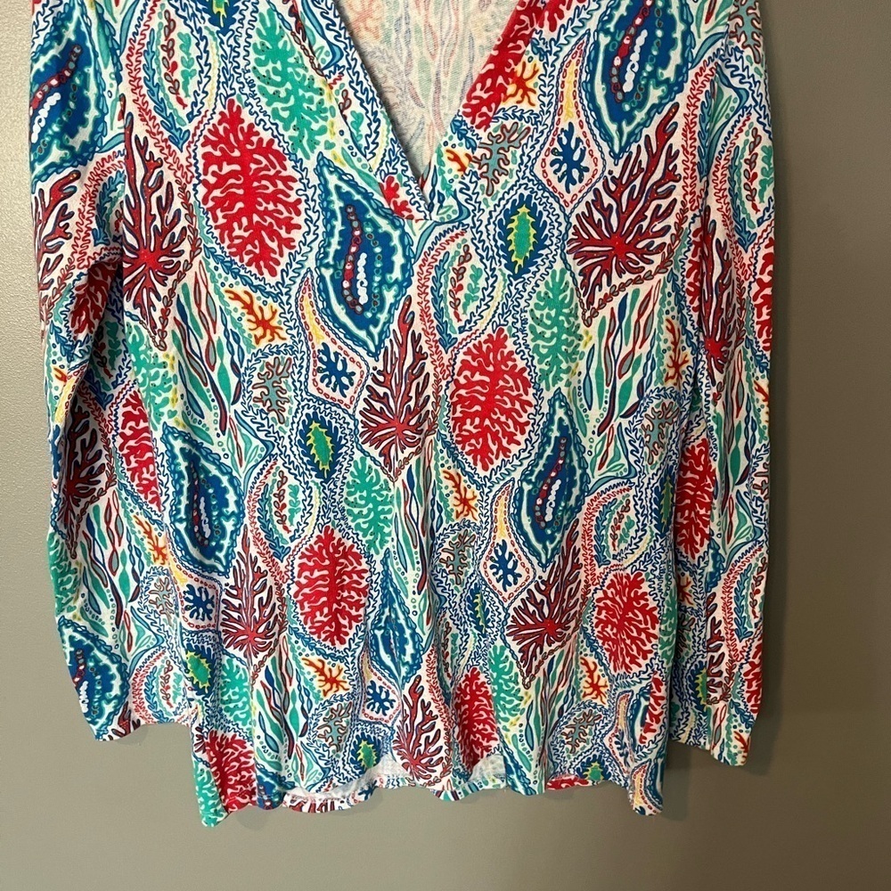 Lilly Pulitzer Odette Tunic Let Minnow - Picture 5 of 11